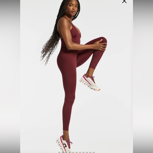 IVL Collection (Revolve) Strappy Stretch Nylon Onesie In Windsor Wine NWT 8 - Picture 3 of 16